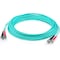 Add-On This Is A 2M St (Male) To St (Male) Aqua Duplex Riser-Rated Fiber ADD-ST-ST-2M5OM3 - alternate 1